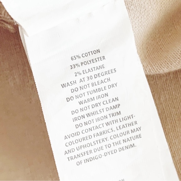 Nude Neutral Cotton Blend Denim Crop Jacket Womens Size 8 PrettyLittleThing PLT - Picture 7 of 7